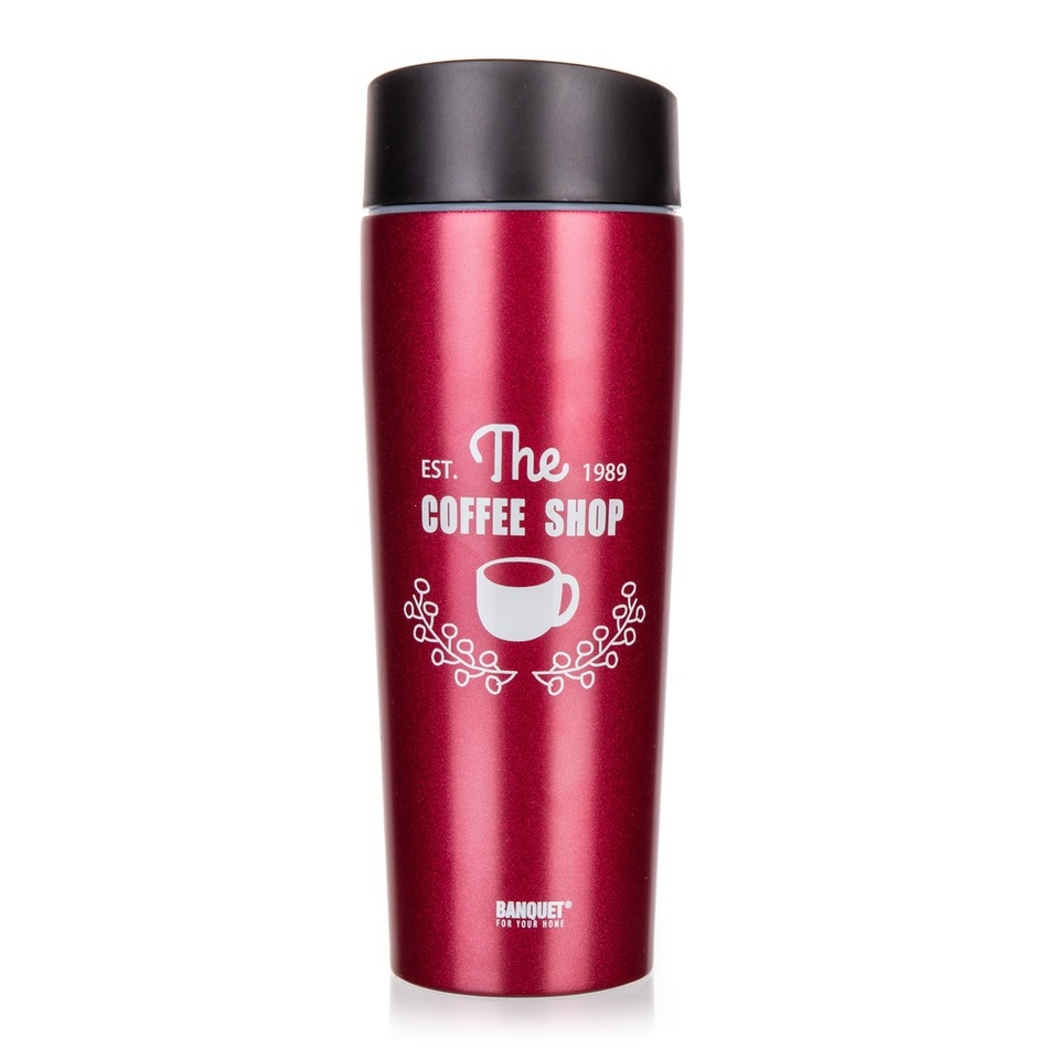Banquet Termohrnček COFFEE 350 ml, vínová