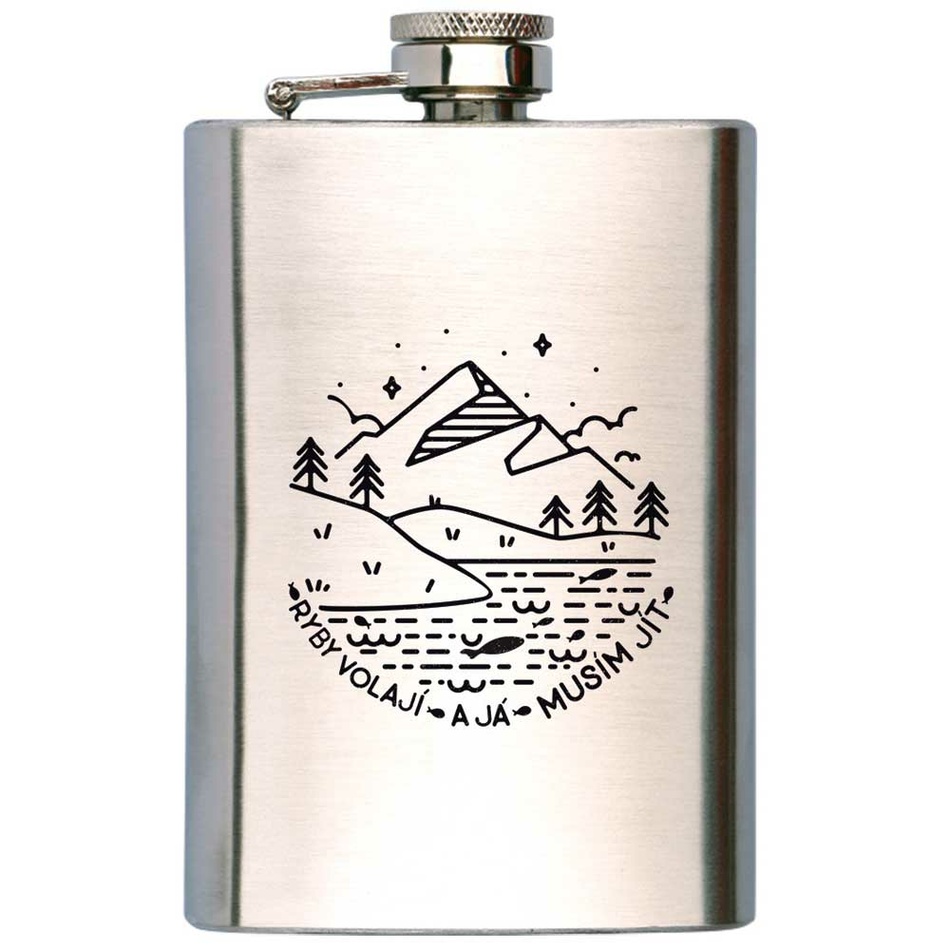 Bohemia Gifts Ploskačka na alkohol – Ryby volají, 200 ml