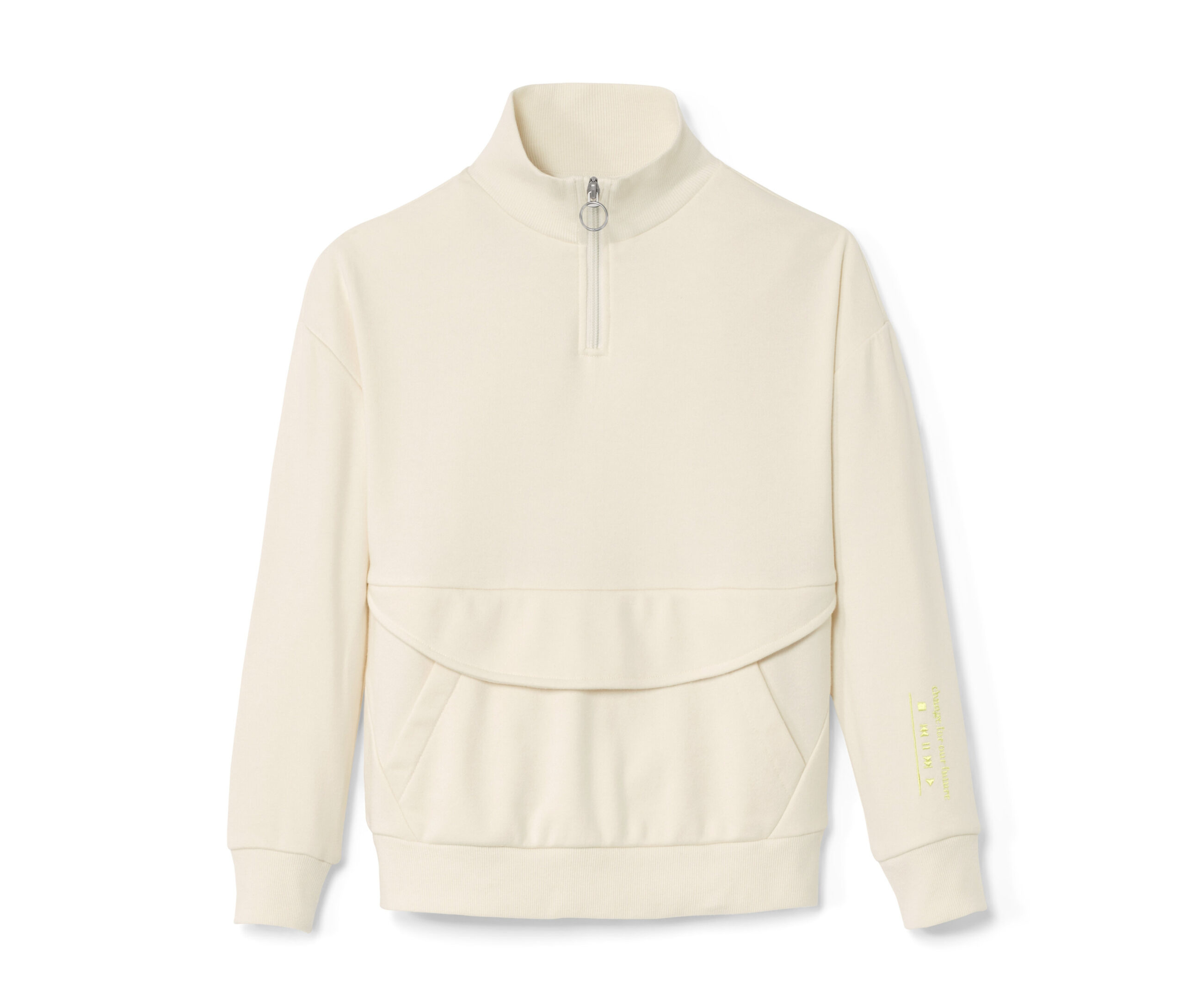 Tchibo - Detská mikina s vysokým golierom na zips - pre dámy - veľ. 170/176 - farba: biela