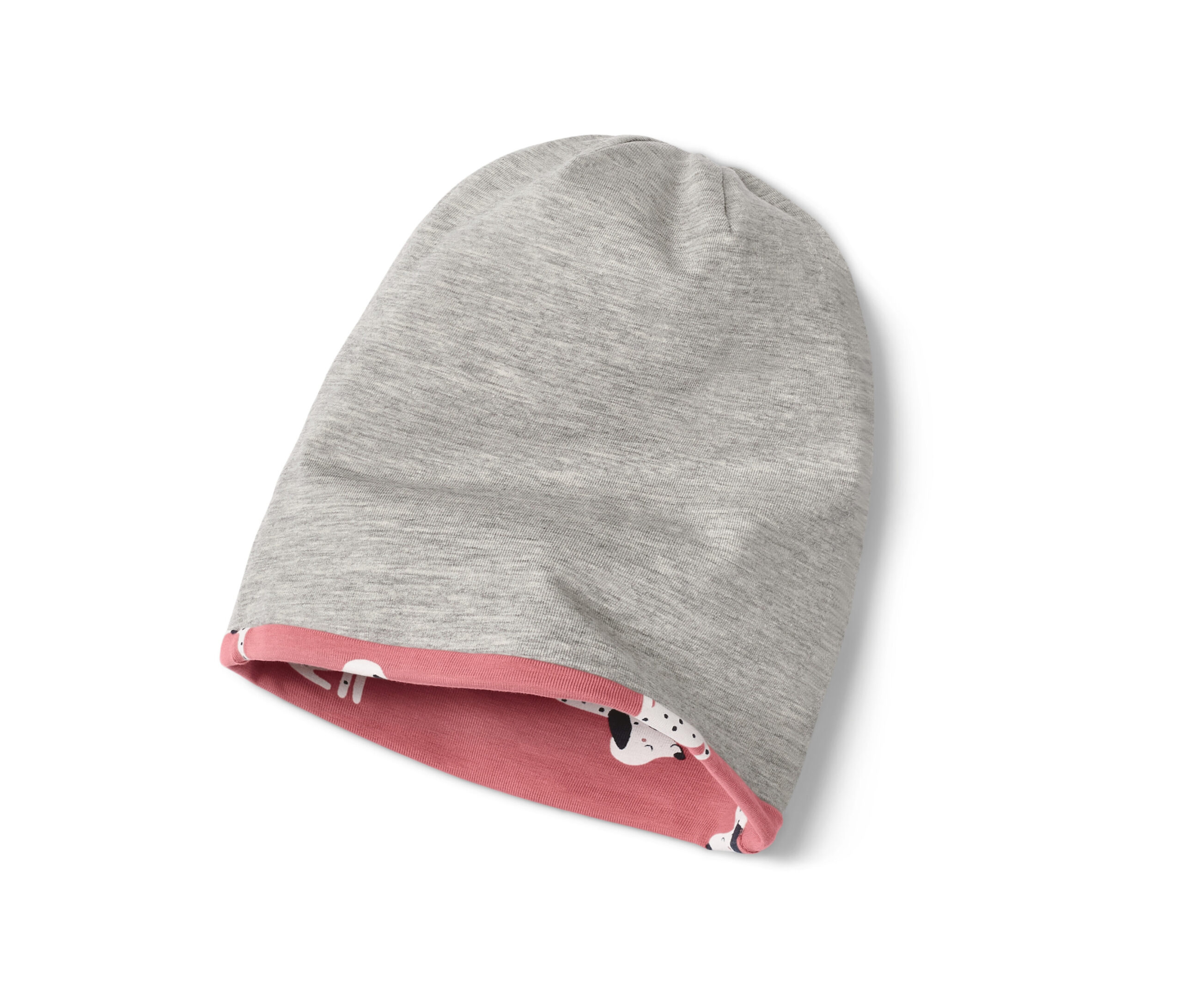 Tchibo - Detská obojstranná čiapka - pre dámy - veľ. 53-56 cm - farba: sivá/s potlačou – Obrázok 2