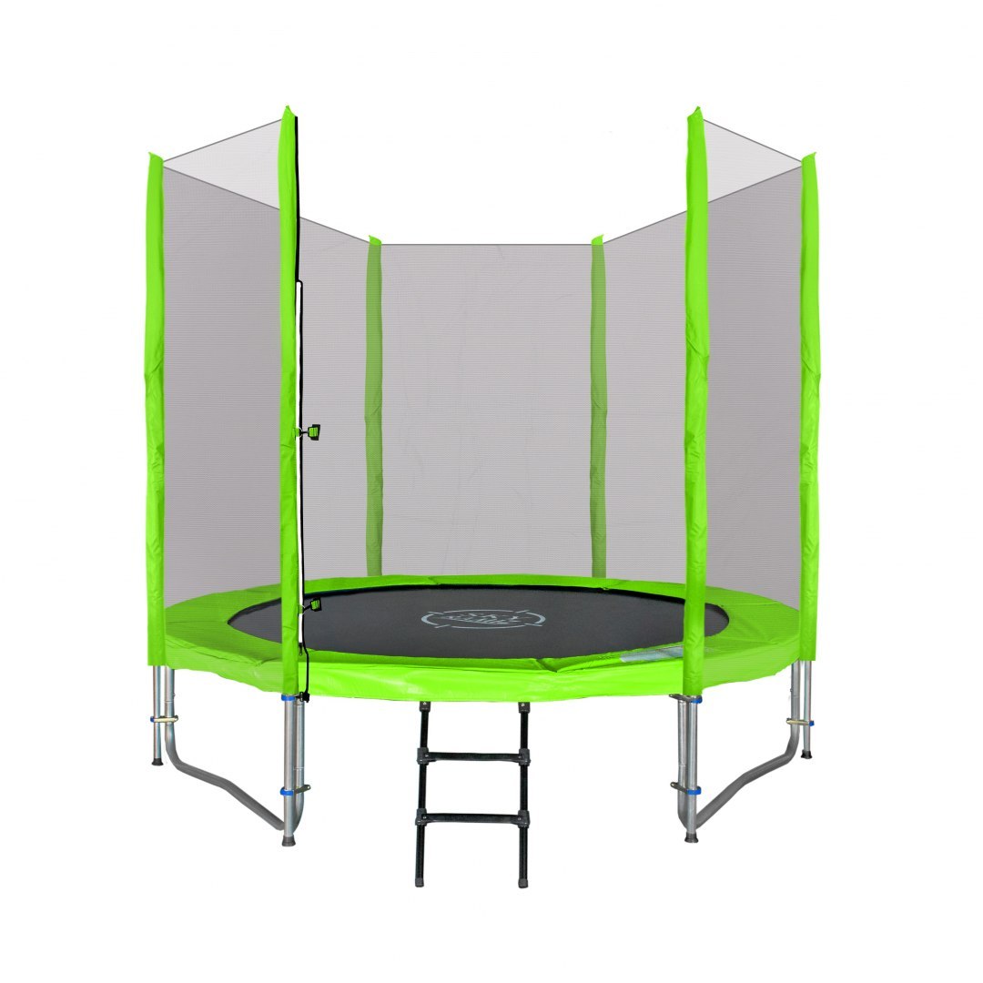 mamido Trampolína s ochrannou sieťou a rebríkom 244 cm zelená