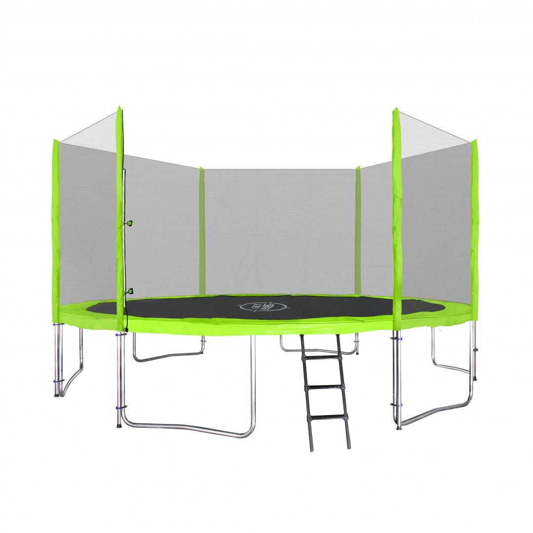 mamido Trampolína s ochrannou sieťou a rebríkom 427 cm zelená